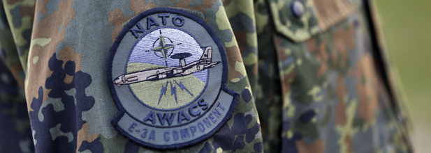 NATO uniform and badge