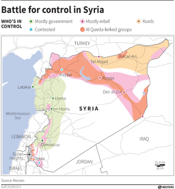 Syria war map