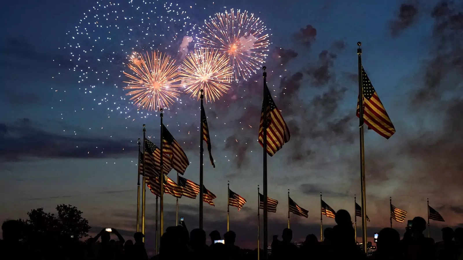 People watch the annual Independence Day fireworks celebration on the National Mall in Washington, U.S July 4, 2022. 