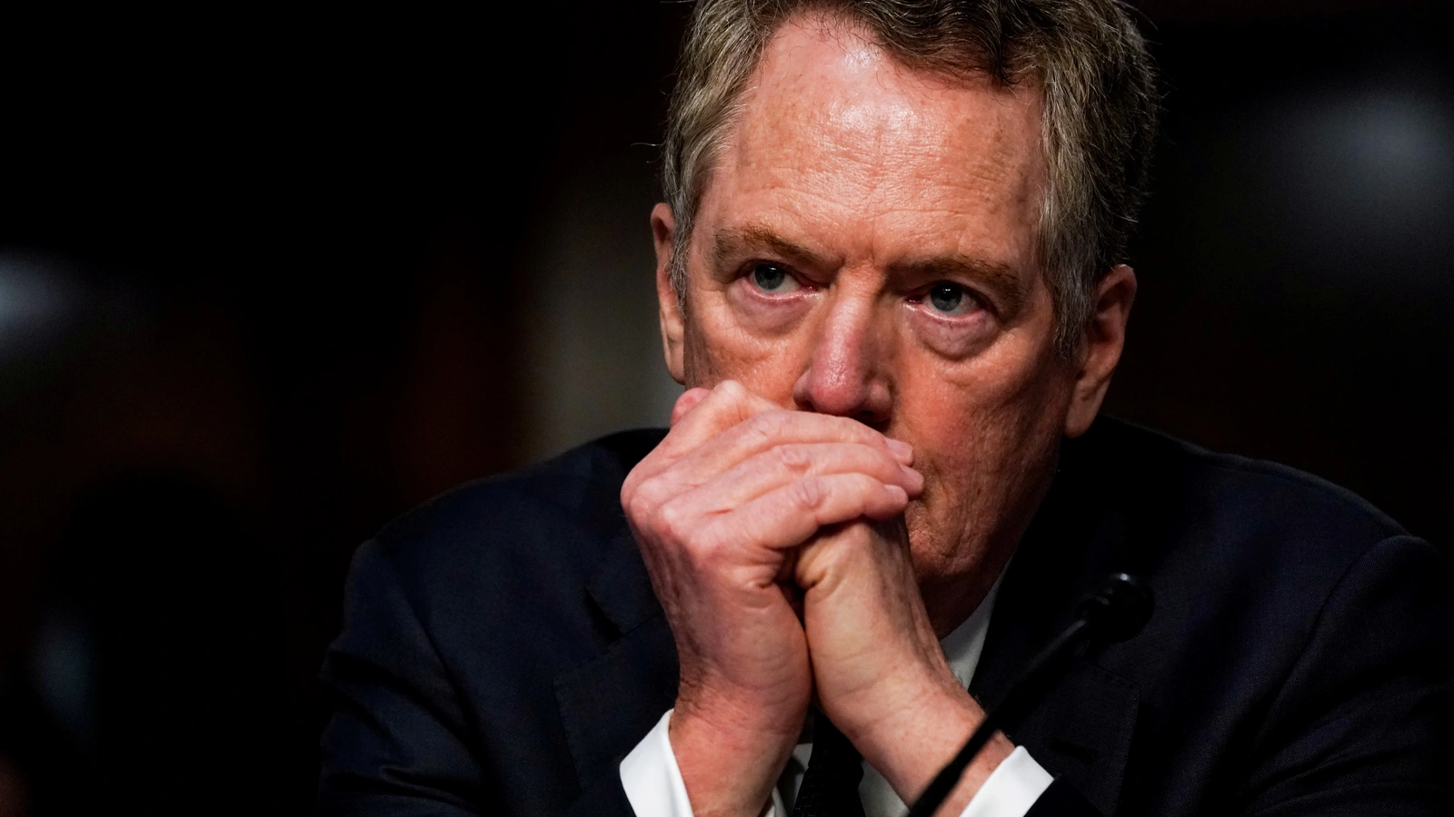 U.S. Trade Representative Robert Lighthizer listens during a Senate Finance Committee hearing on President Donald Trump's 2020 Trade Policy Agenda.