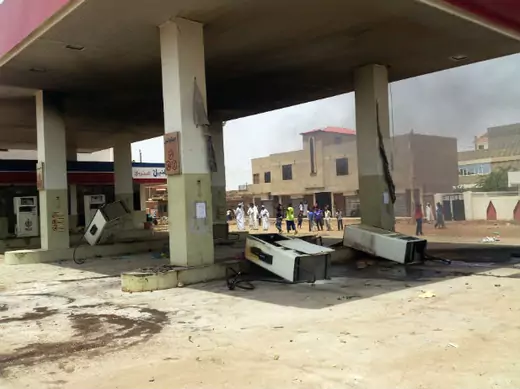 Africa - Sudan Subsidy Protests - Gas Station