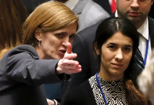 Yazidi-woman-UN-Samantha-Power