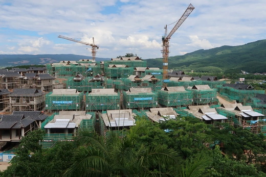 Villas of real estate property "Viva Villa" developed by Ping An Real Estate are seen under construction in Yunnan, China on June 20, 2019.