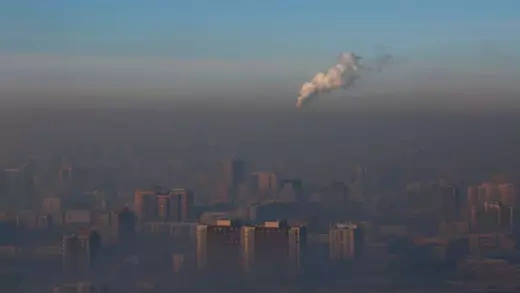 Smog in a city
