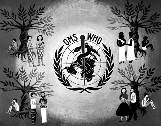 A World Health Organization (WHO) logo circa 1950.