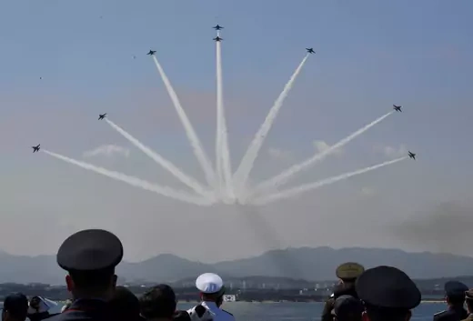 South Korean military participates in the 73rd anniversary of Armed Forces Day on October 1, 2021 in Pohang, South Korea.