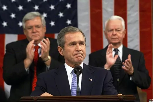 President Bush addresses a joint session of Congress.
