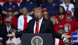 Donald Trump is holding a rally at Madison Square Garden. 