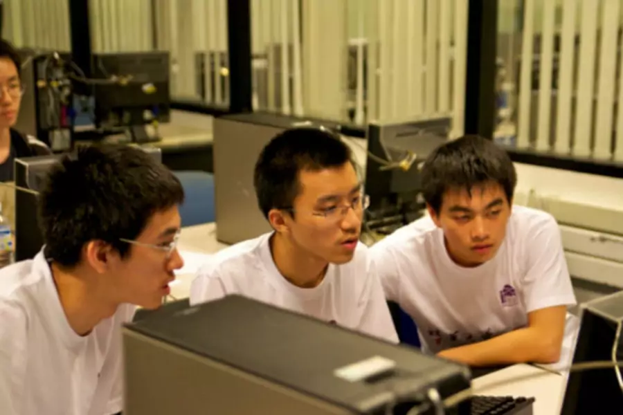 Participants at a China Collegiate Programming Contest in 2010. (Courtesy HKU)