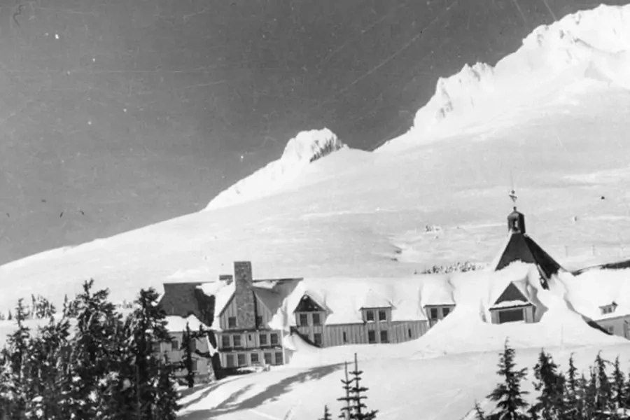 Timberline Lodge at Mt. Hood, a Civilian Conservation Corps project (Courtesy Oregon State University Archives).