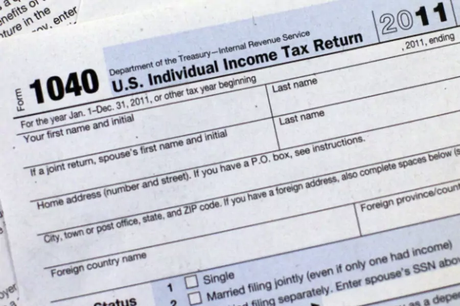 A 2011 U.S. Individual Income Tax Return Form. (Shannon Stapleton/Courtesy Reuters)