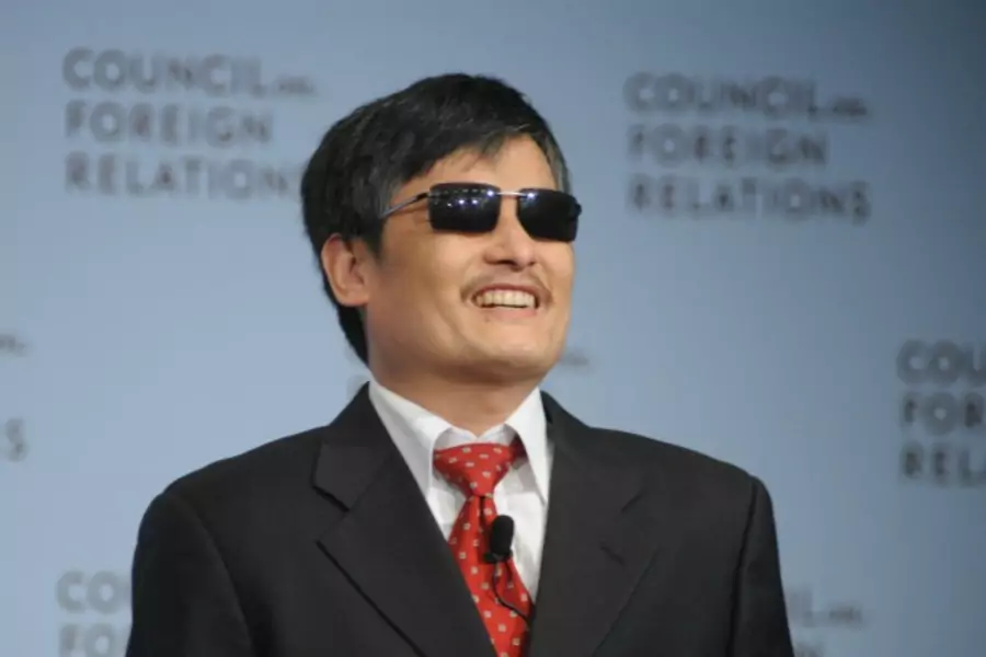 Chen Guangcheng speaks at the Council on Foreign Relations headquarters in New York City on May 31, 2012 (Don Pollard / Council on Foreign Relations).