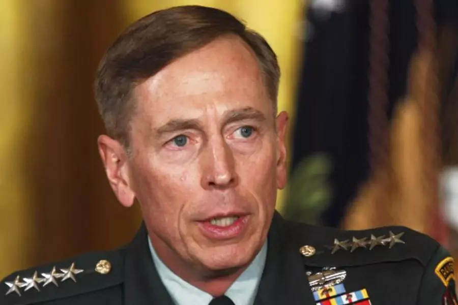 Then-U.S. Army general David Petraeus at an event in the East Room of the White House (Larry Downing/Courtesy Reuters).