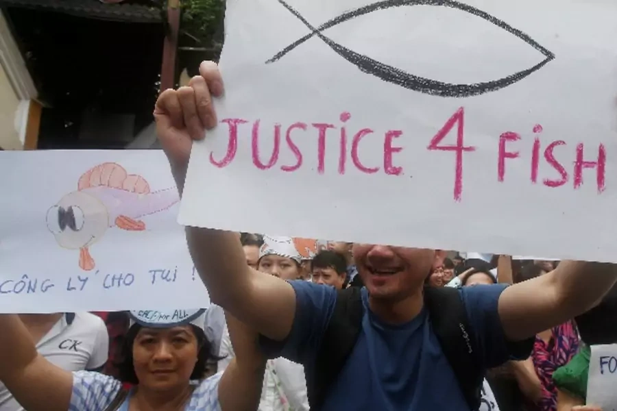 Vietnam-fish-protests