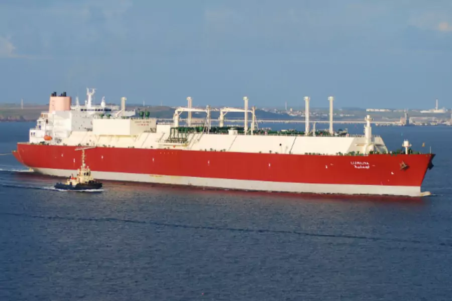 An LNG tanker from Qatar bound for Asia. Qatar is one of the major supplier of imported gas to India (Flickr).