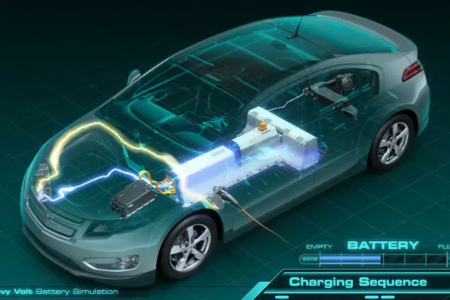 Simulation of charging the Chevrolet Volt’s lithium-ion battery, developed jointly with Argonne National Laboratory (General Motors)