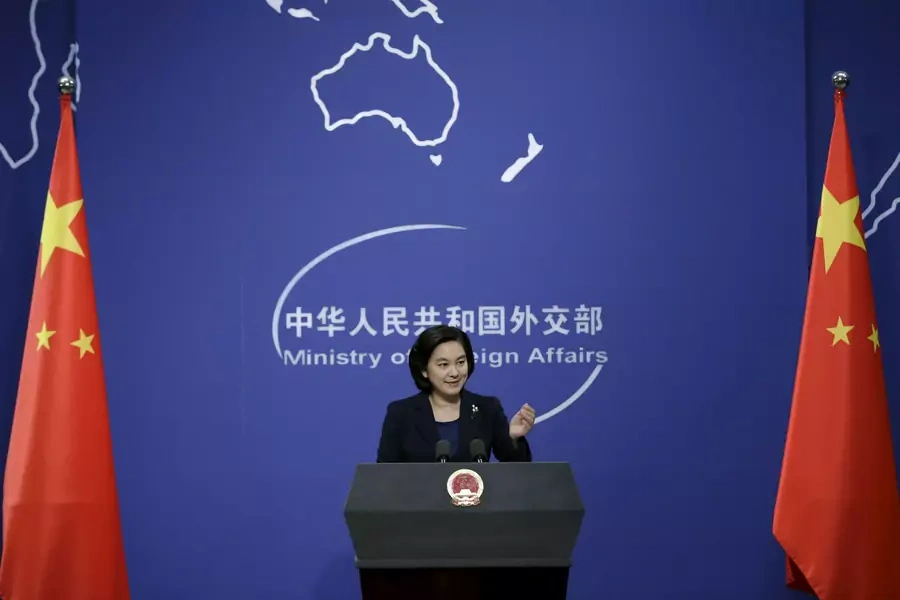 Hua Chunying, spokeswoman of China’s Ministry of Foreign Affairs, gestures at a regular news conference in Beijing, China, January 6, 2016.