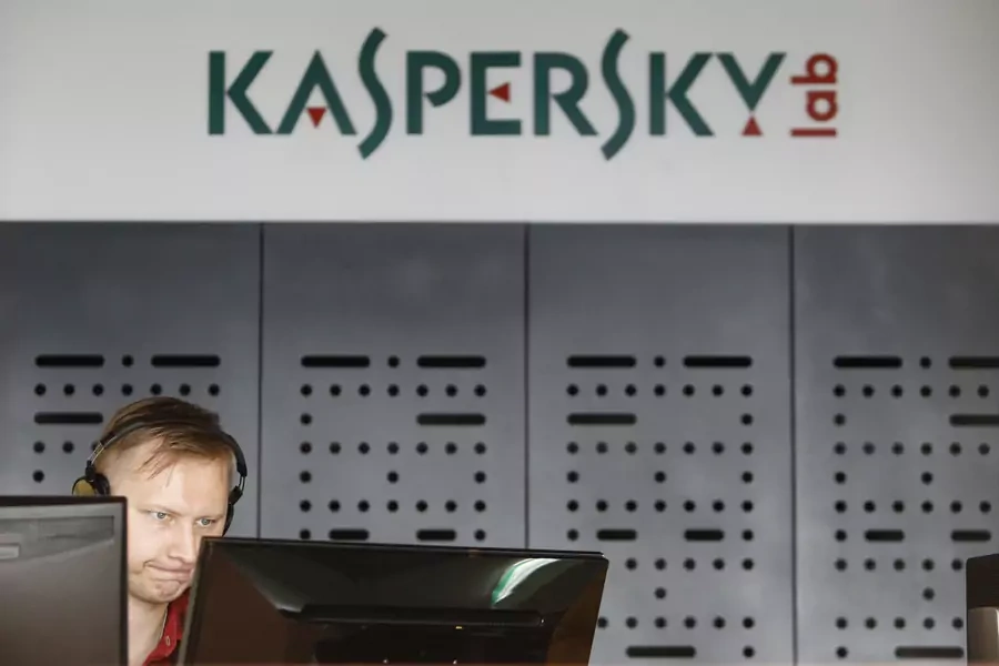 An employee works near screens in the virus lab at the headquarters of Russian cyber security company Kaspersky Labs in Moscow July 29, 2013.