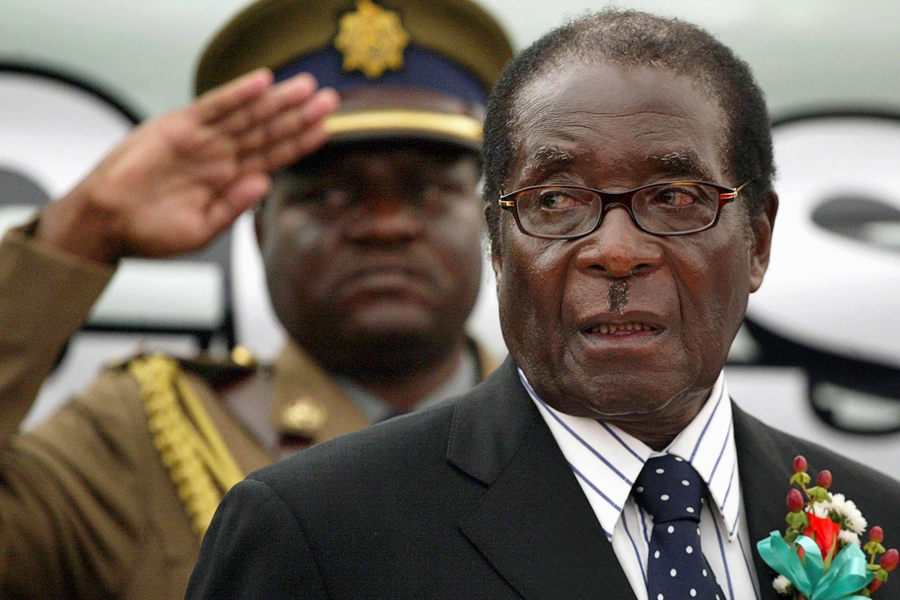 President Robert Mugabe of Zimbabwe in Harare, Zimbabwe, July 16, 2008. The military is currently holding Mugabe and his wife, Grace, under house arrest, likely seeking the president's cooperation.