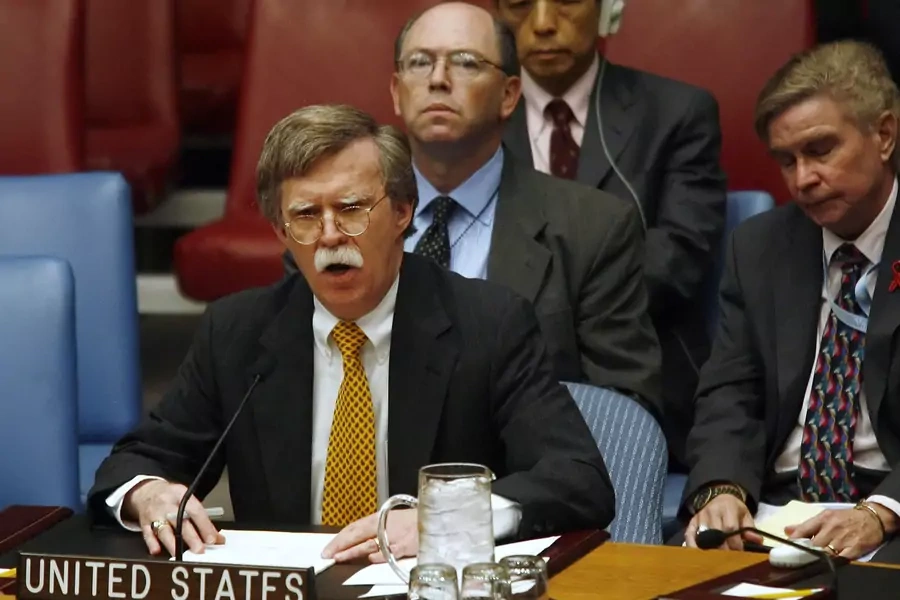 U.S. Ambassador to the UN John Bolton speaks at the UN headquarters in New York on November 11, 2006. 