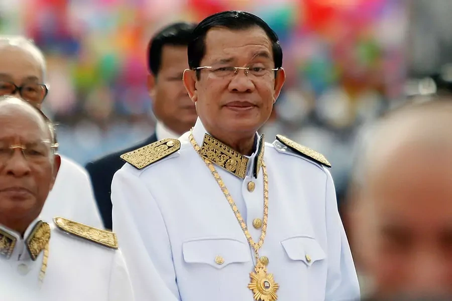 Cambodia's Prime Minister Hun Sen attends the celebration marking the 64th anniversary of the country's independence from France, in Phnom Penh, Cambodia on November 9, 2017. 