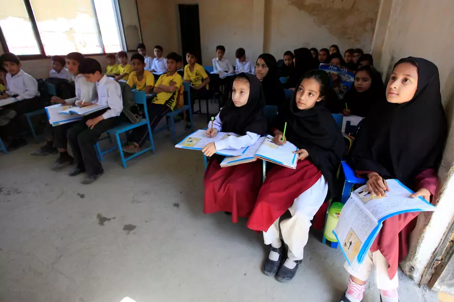 Children attending class at Khushal school that Nobel Peace Prize laureate Malala Yousafzai used to attend, founded by her father Ziauddin, in her hometown of Mingora in Swat Valley, Pakistan March 30, 2018