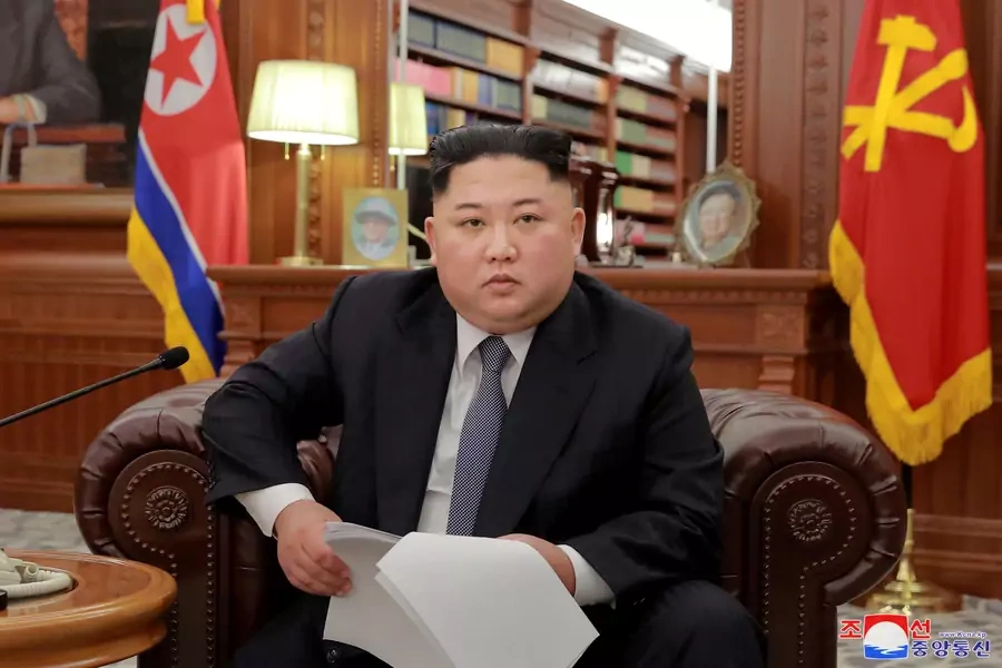 North Korean leader Kim Jong-un poses for photos in Pyongyang on January 1, 2019.