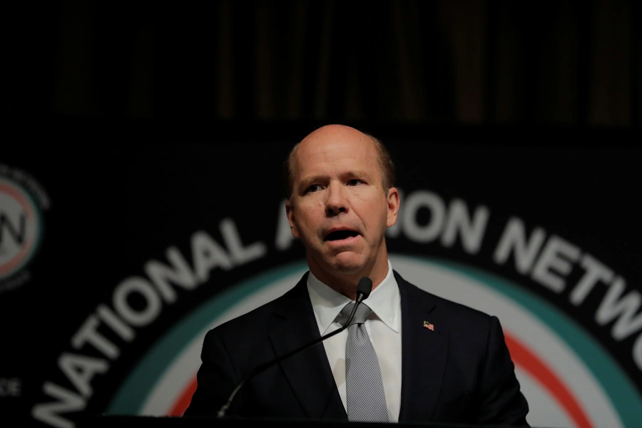 John Delaney speaks at a national convention in New York. Lucas Jackson/REUTERS