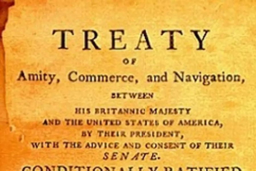 The first page of the Jay Treaty. Library of Congress. 