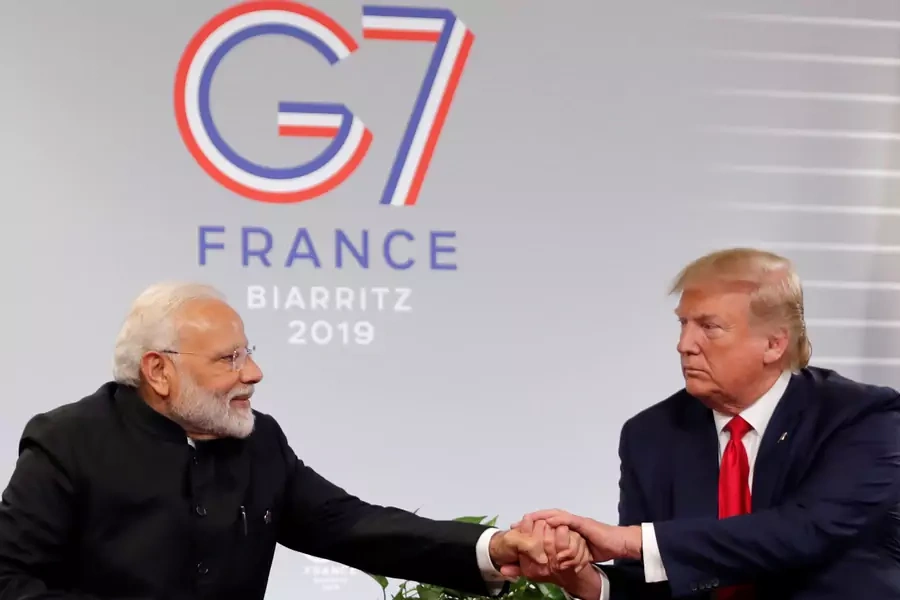 Trump and Modi held bilateral talks at the G7 summit in Biarritz, France in August 2019.