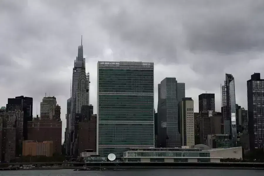 A view of the United Nations headquarters in the Manhattan Borough of New York City, New York, U.S., September 30, 2020.