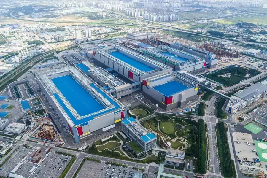 A view of Samsung Electronics' chip production plant at Pyeongtaek, South Korea.