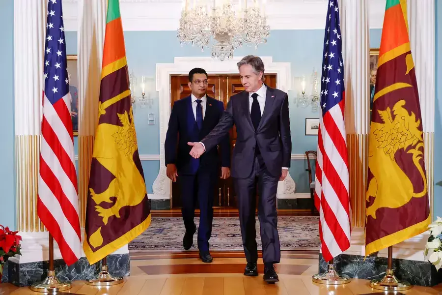 U.S. Secretary of State Antony Blinken welcomes Sri Lanka’s Foreign Minister Ali Sabry for bilateral meetings at the State Department in Washington.