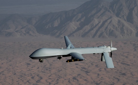 An undated handout image, courtesy of the U.S. Air Force, shows a MQ-1 Predator unmanned aircraft.