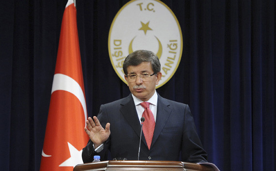 Turkey’s Foreign Minister Ahmet Davutoglu speaks during a news conference in Ankara September 2, 2011. Davutoglu said Turkey was reducing its diplomatic presence in Israel and suspending military agreements after details emerged of a U.N. report on an Israeli raid on a Gaza-bound ship that killed nine Turks.