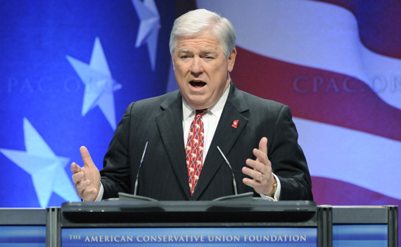 Mississippi Governor Haley Barbour addresses the Conservative Political Action Conference in Washington on February 12, 2011.  (Jonathan Ernst/courtesy Reuters)