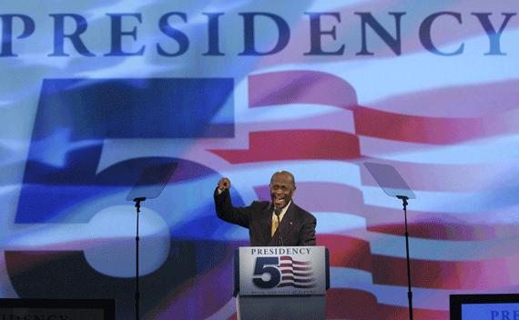 Presidential candidate Herman Cain in Orlando, Florida on September 24, 2011. (Phelan Ebenhack/courtesy Reuters)