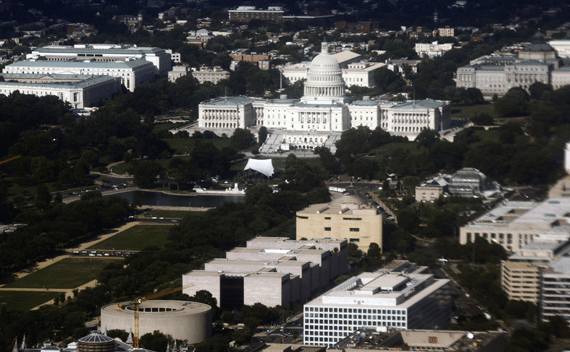 The United States Capitol building is seen in an aerial view, June 24, 2011. REUTERS/Jim Bourg 