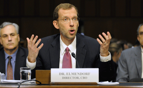 Congressional Budget Office Director, Douglas Elmendorf, begins his testimony before the first hearing of the Joint Deficit Reduction Committee hearing on Capitol Hill in Washington, September 13, 2011. The panel has the job of finding at least $1.2 trillion in government budget savings over the next decade. (Jonathan Ernst/courtesy Reuters)