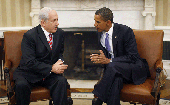 President Barack Obama meets with Israel’s Prime Minister Benjamin Netanyahu (L) in the Oval Office of the White House in Washington on September 1, 2010.