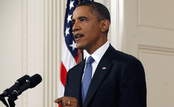 resident Barack Obama speaks about the war in Afghanistan during a televised address from the East Room of the White House on June 22, 2011. 