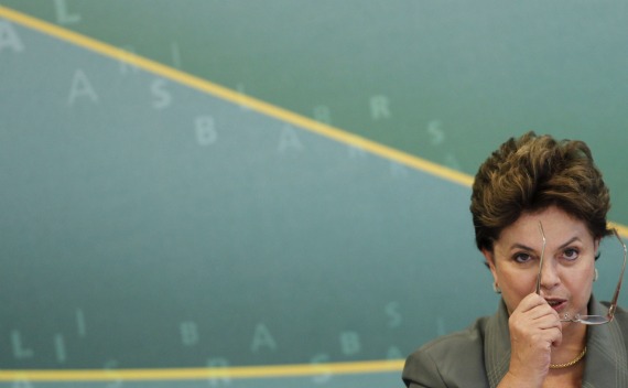 Brazil’s President Dilma Rousseff at a meeting for the Growth Acceleration Program 2 in Brasilia
