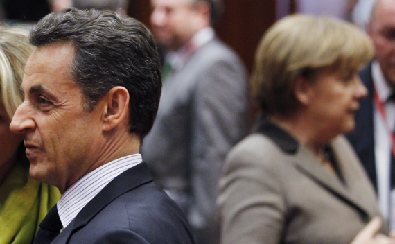 Nicolas Sarkozy and Angela Merkel at a summit in Brussels in March 2011. (Francois Lenoir/courtesy Reuters)