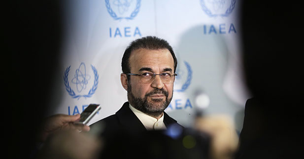 Iran’s ambassador to the IAEA Reza Najafi in Vienna on December 11, 2013.