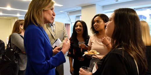 Elizabeth Sherwood-Randall speaks with participants