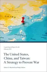 Book cover featuring map of East Asia in yellow and blue tones with a red push pin stuck in Taiwan