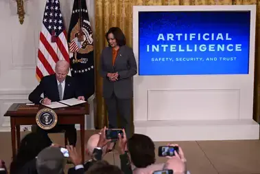President Joe Biden signs an executive order on October 30, 2023 on the safe, secure, and trustworthy development and use of artificial intelligence.