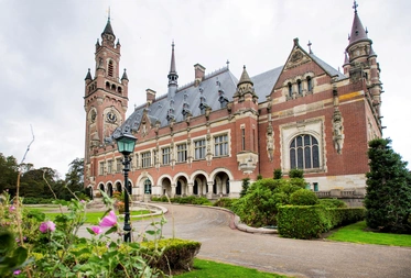 A view of the International Court of Justice in The Hague, Netherlands on August 27, 2018.