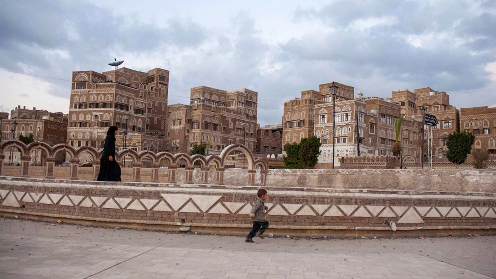 A boy plays in the Old City in Sanaa.