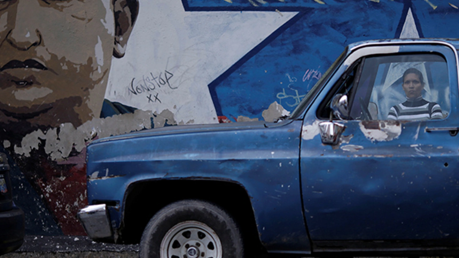 A mural depicts Venezuela's former president, Hugo Chavez, in the capital, Caracas.